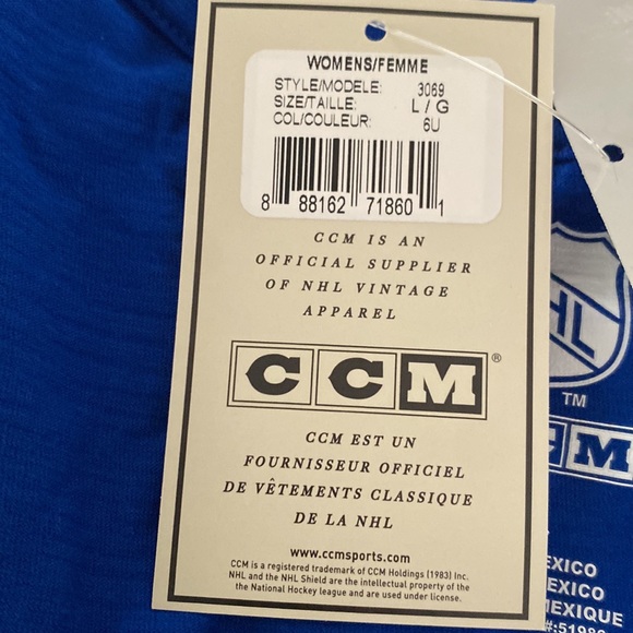 NWT CCM Toronto Maple Leafs V-Neck T-Shirt Women Size L - Picture 8 of 8